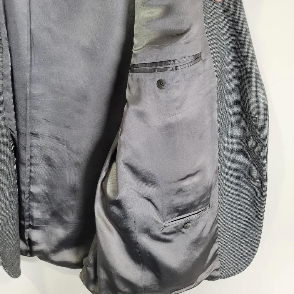 Oscar De La Renta Mens 100% Wool Blazer Gray 46L Sport Coat